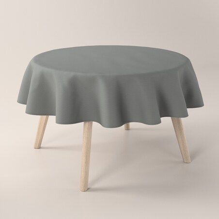 Obrus okrągły 130 x 130 cm szary