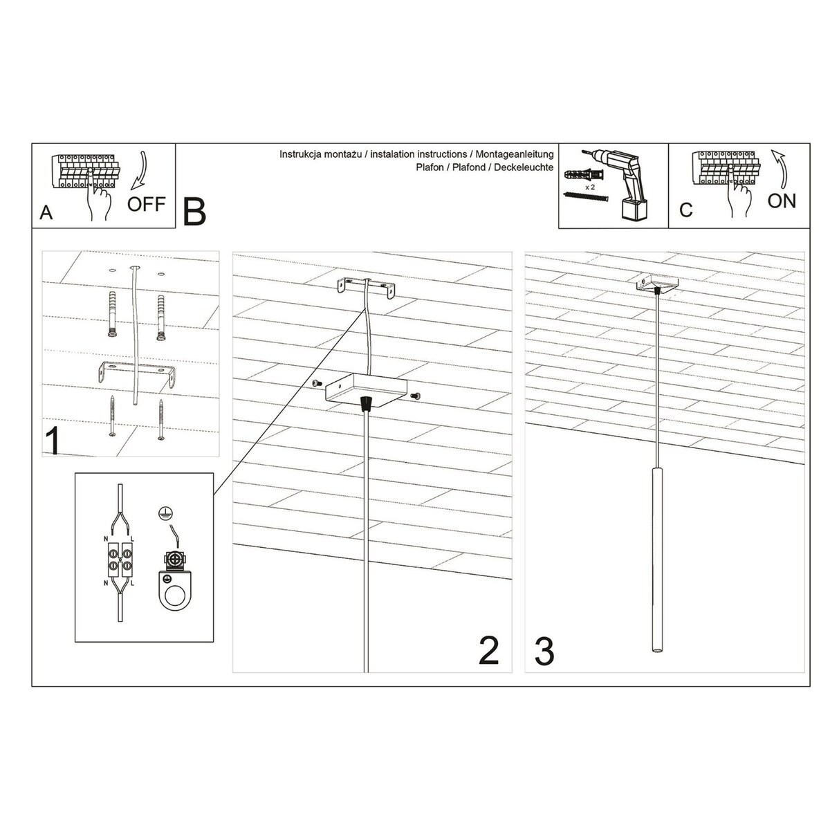 Lampa wisząca PASTELO 1 ultramaryna
