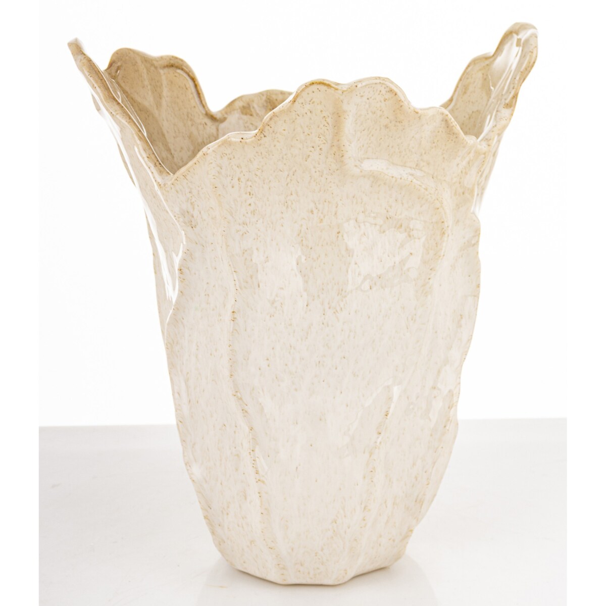 Wazon ceramiczny 28x23,5x21 cm VAZA-2 medium beżowy