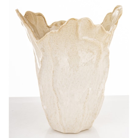 Wazon ceramiczny 28x23,5x21 cm VAZA-2 medium beżowy