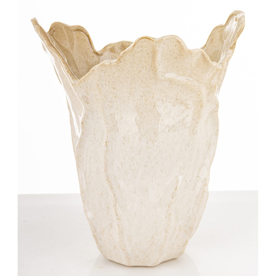 Wazon ceramiczny 28x23,5x21 cm VAZA-2 medium beżowy