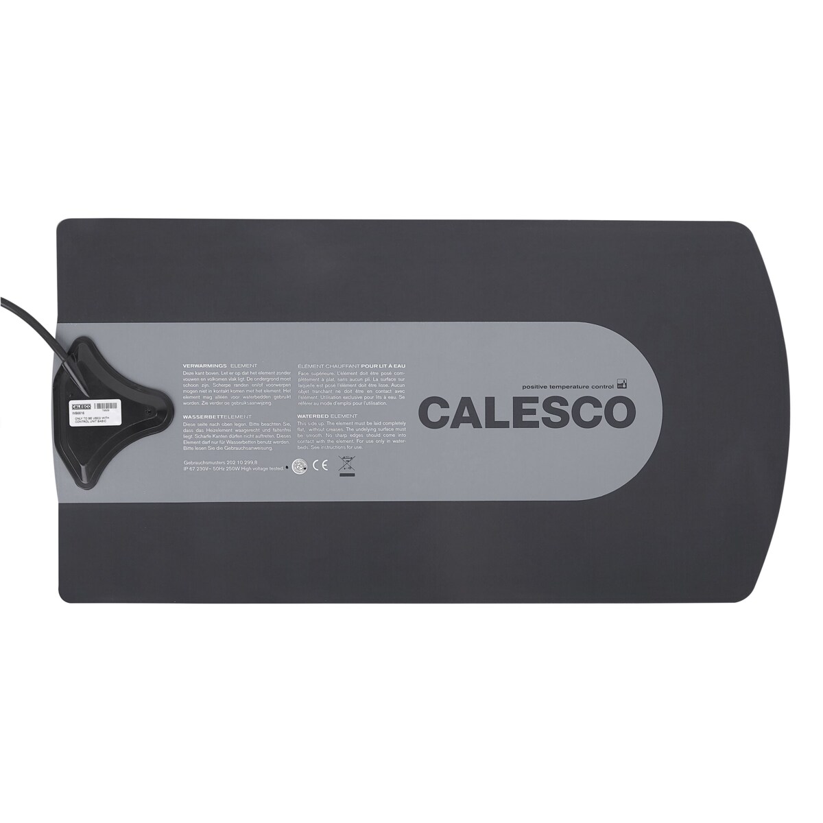 Łóżko wodne ze stolikami nocnymi 160 x 200 cm ciemne drewno ZEN