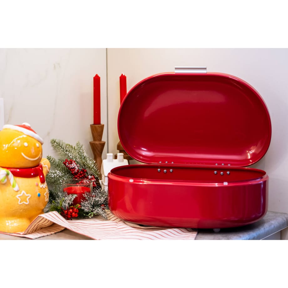 Metalowy chlebak RETRO, pojemnik na pieczywo, 40 x 25 x 17 cm