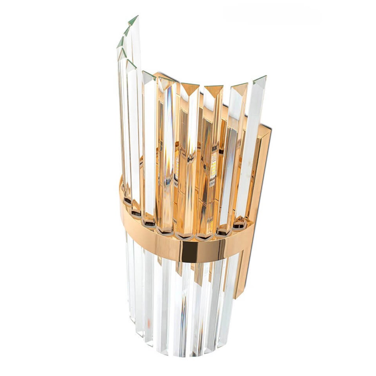 Jadalniany kinkiet ścienny Milagro MSE1501100180 Moosee crystals złoty