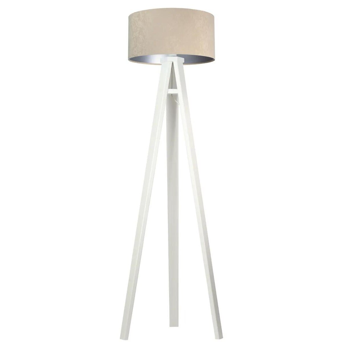 Lampa stojąca HOME 40 beżowa/srebrna/biała