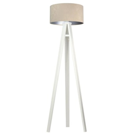 Lampa stojąca HOME 40 beżowa/srebrna/biała
