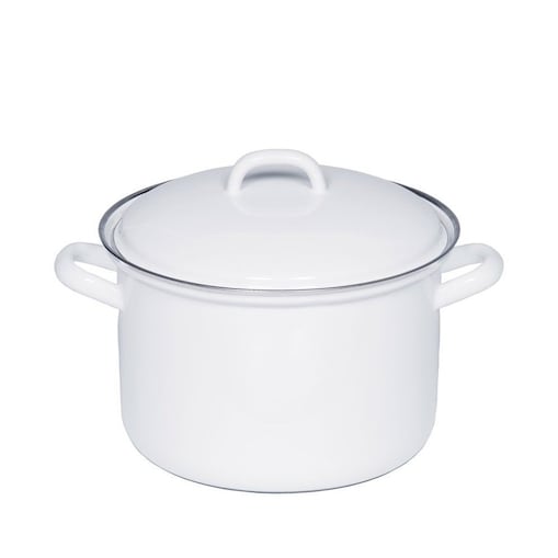 Riess garnek wysoki z pokrywą 3,5l 20cm Classic Weiss R0124033