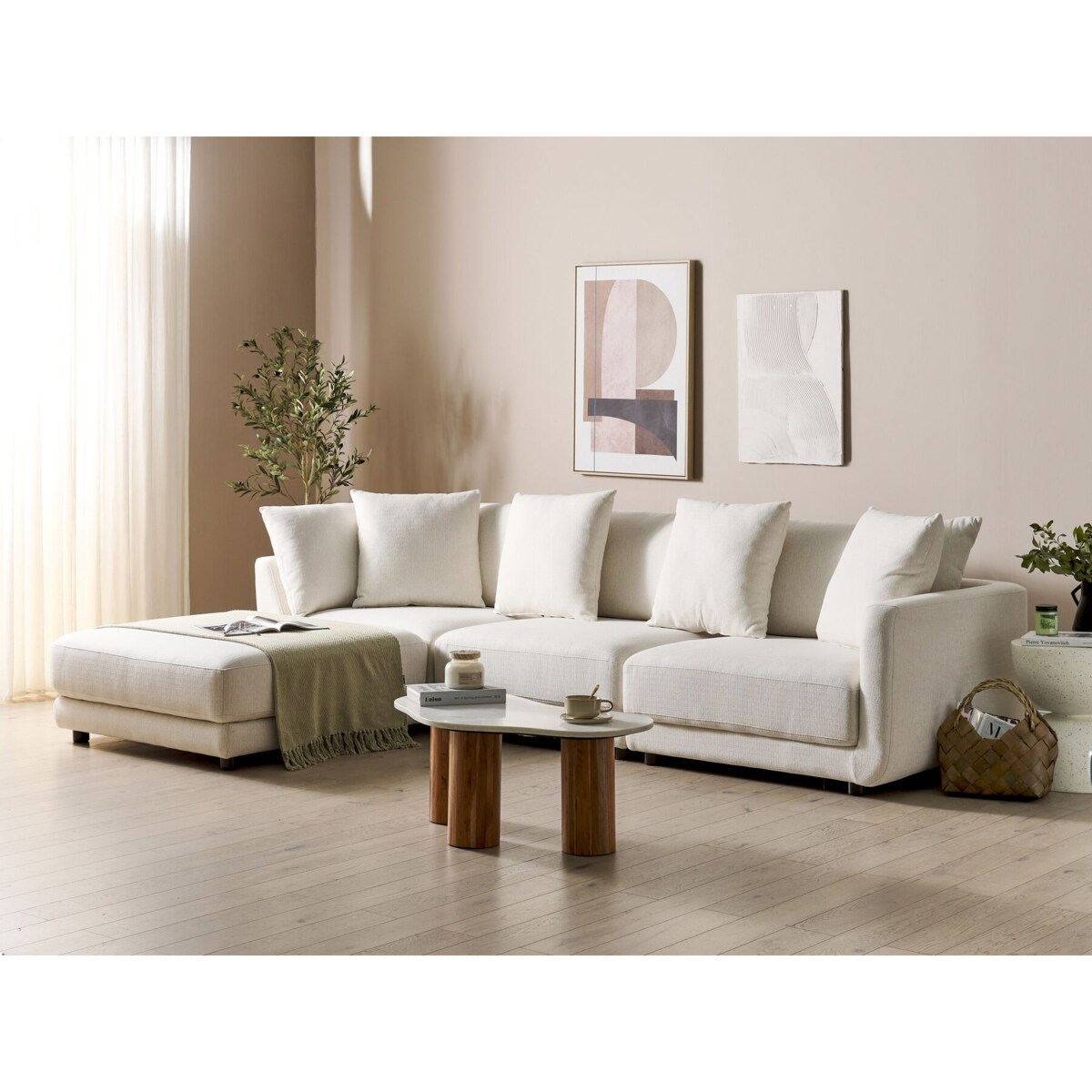 Sofa 3-osobowa złamana biel SIGTUNA