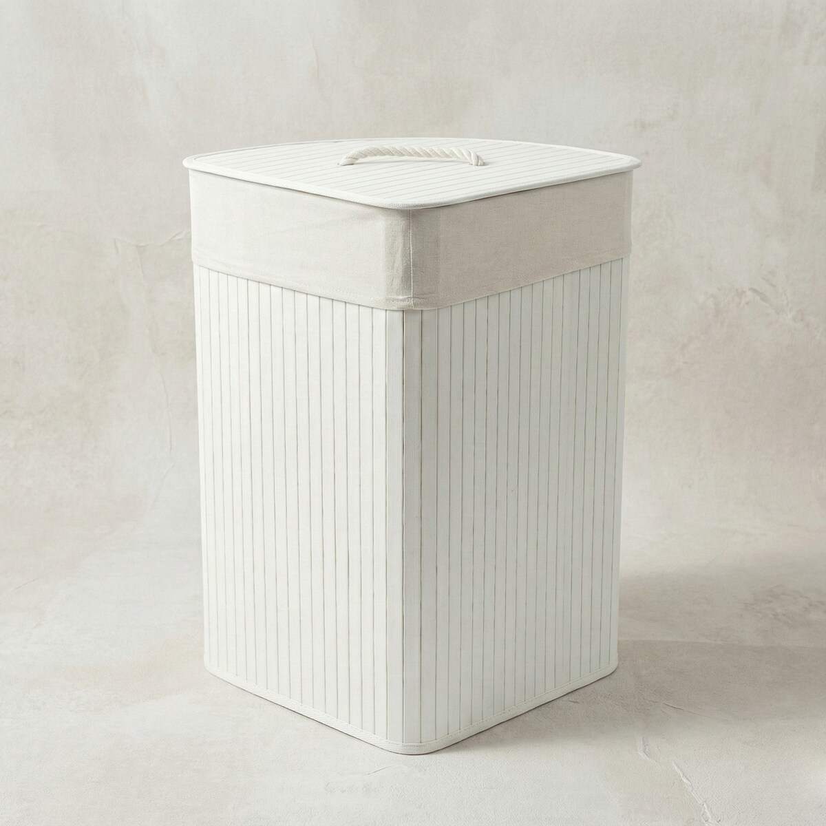 Narożny kosz na pranie ARCO, bambus, 60 l