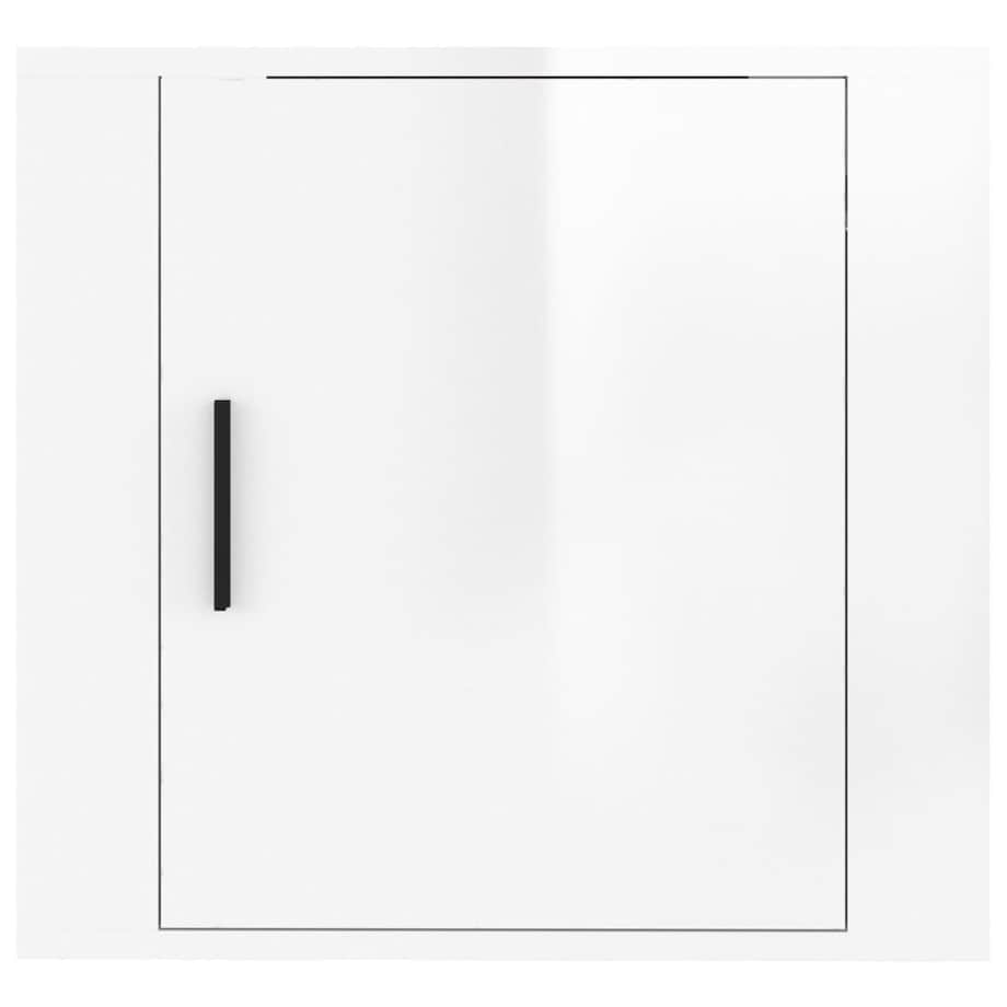 vidaXL Wiszące szafki nocne, 2 szt., białe z połyskiem, 50x30x47 cm