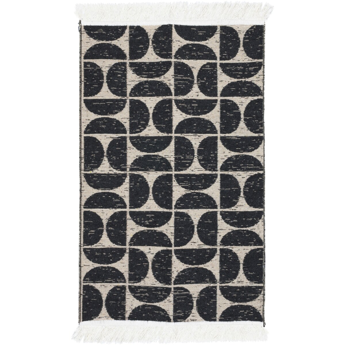 Dywan Kilim Modern 60x120 cm e-floor Pure czarny