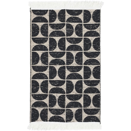 Dywan Kilim Modern 60x120 cm e-floor Pure czarny