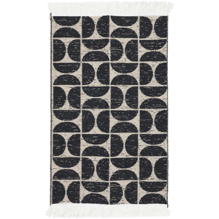 Dywan Kilim Modern 60x120 cm e-floor Pure czarny