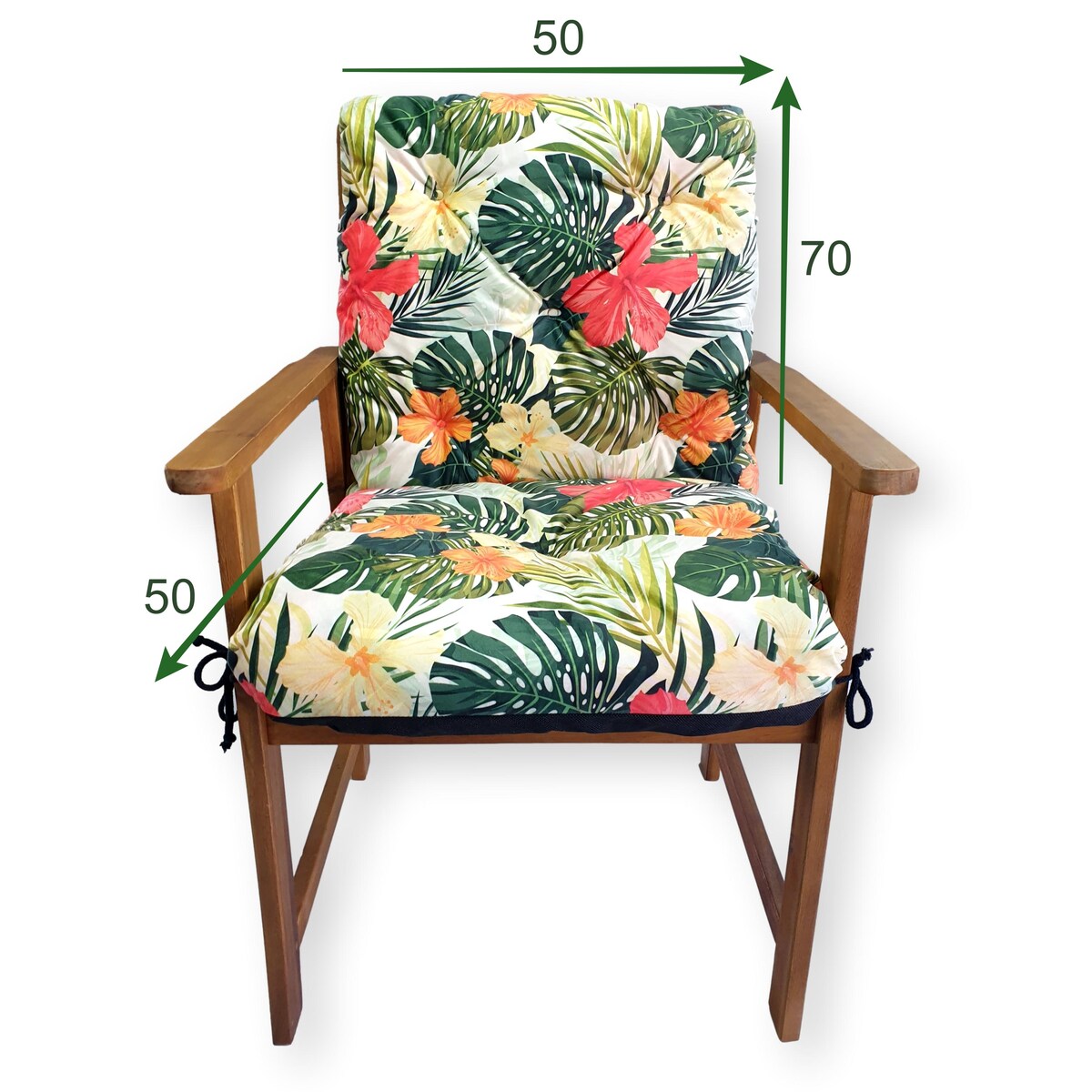 Poduszki na fotele ogrodowe, 50x70x50 cm, tropic