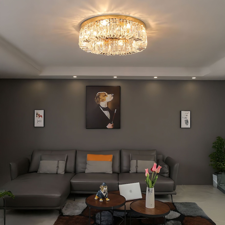 Lampa Sufitowa App1729-8C 60Cm Złoty, Szkło