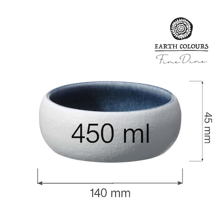 Miska Goro White Blue 140mm