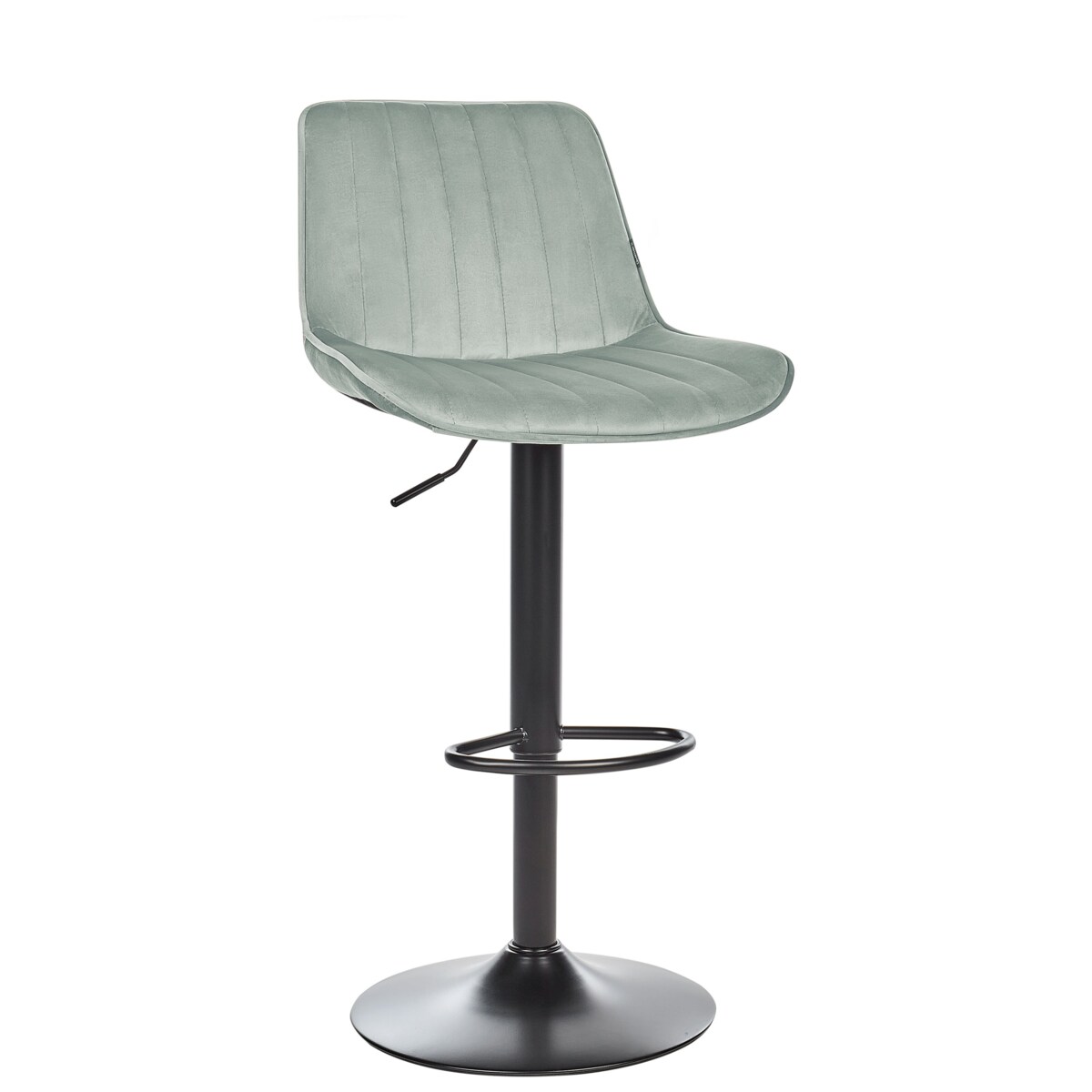 Zestaw 2 krzeseł barowych DUBROVNIK Welur Obrotowy Miętowy