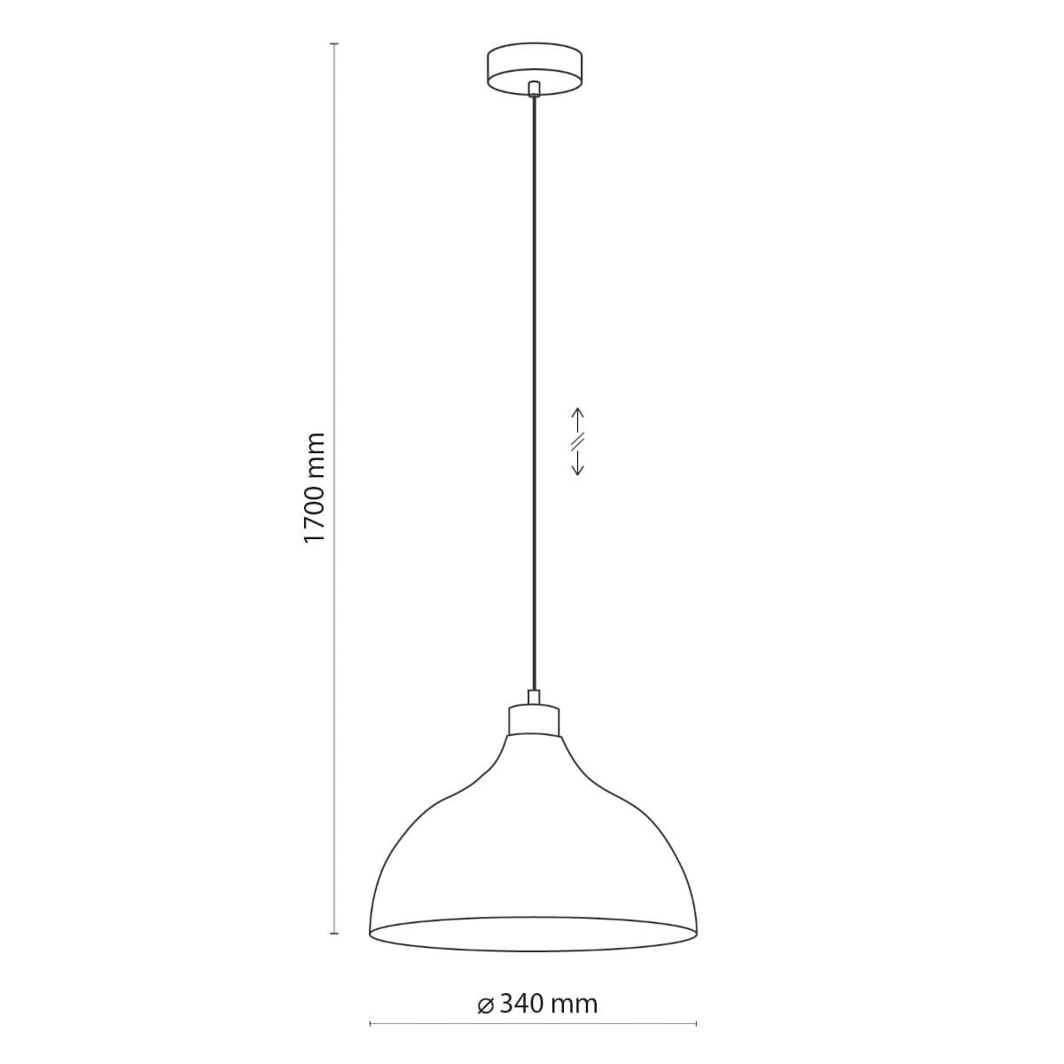 Kopułowa lampa wisząca Cap 5664 TK Lighting do salonu drewniana beżowa