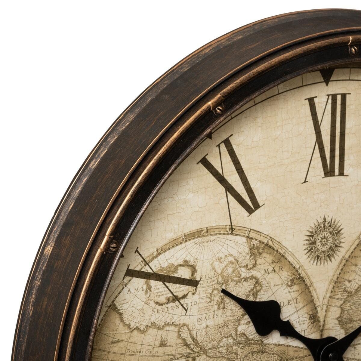 Zegar ścienny z mapą świata TOMY, Ø 51 cm