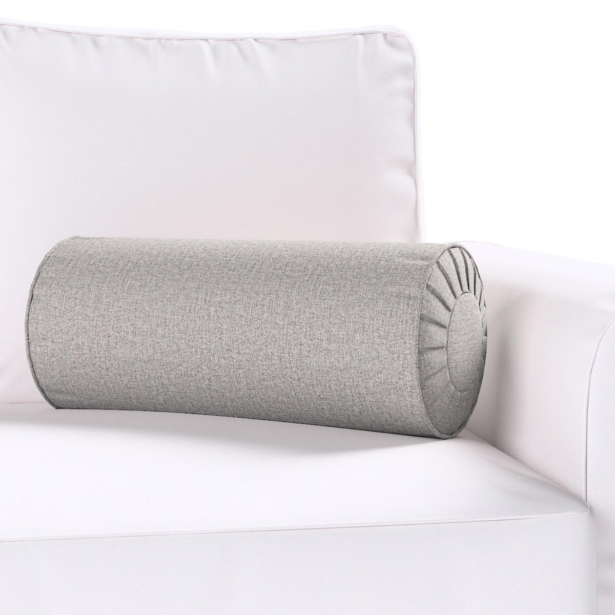 Poduszka wałek z zakładkami, szary, Ø20 x 50 cm, Edinburgh