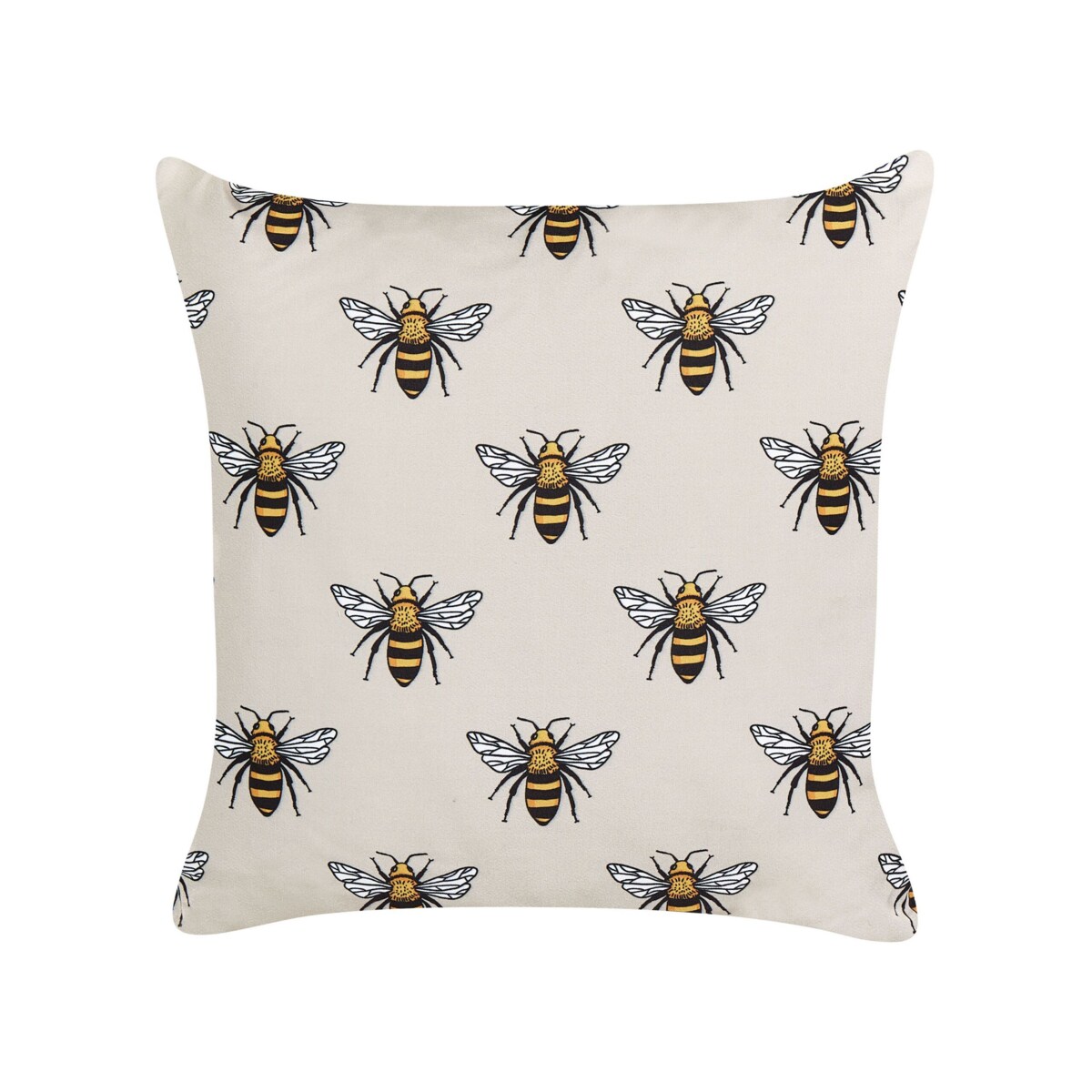 2 poduszki ogrodowe w pszczoły 45 x 45 cm beżowe CANNETO