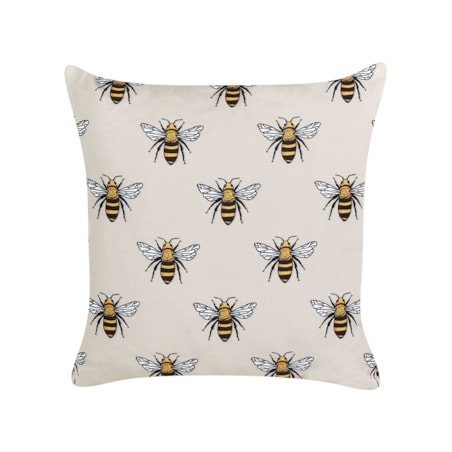 2 poduszki ogrodowe w pszczoły 45 x 45 cm beżowe CANNETO