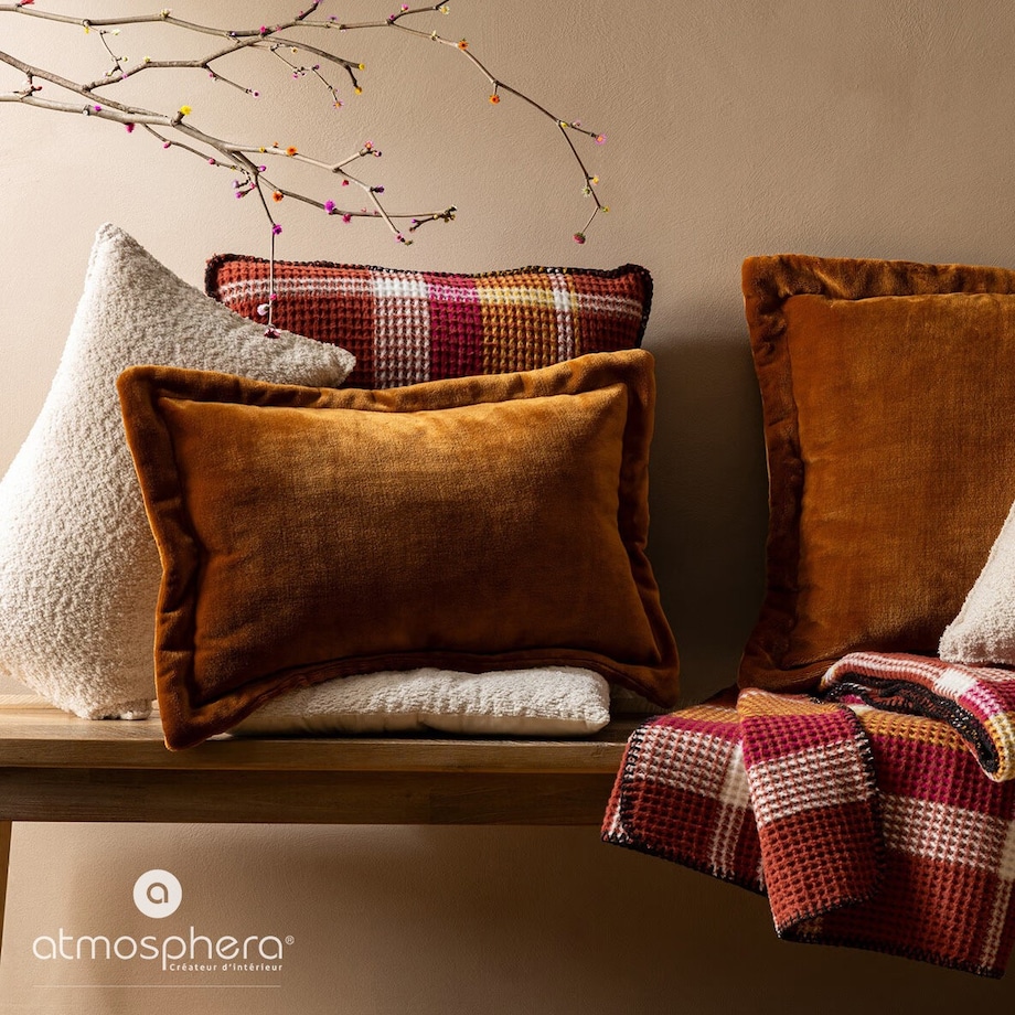 Poduszka dekoracyjna 38x58 cm BETANI - III pomarańczowa