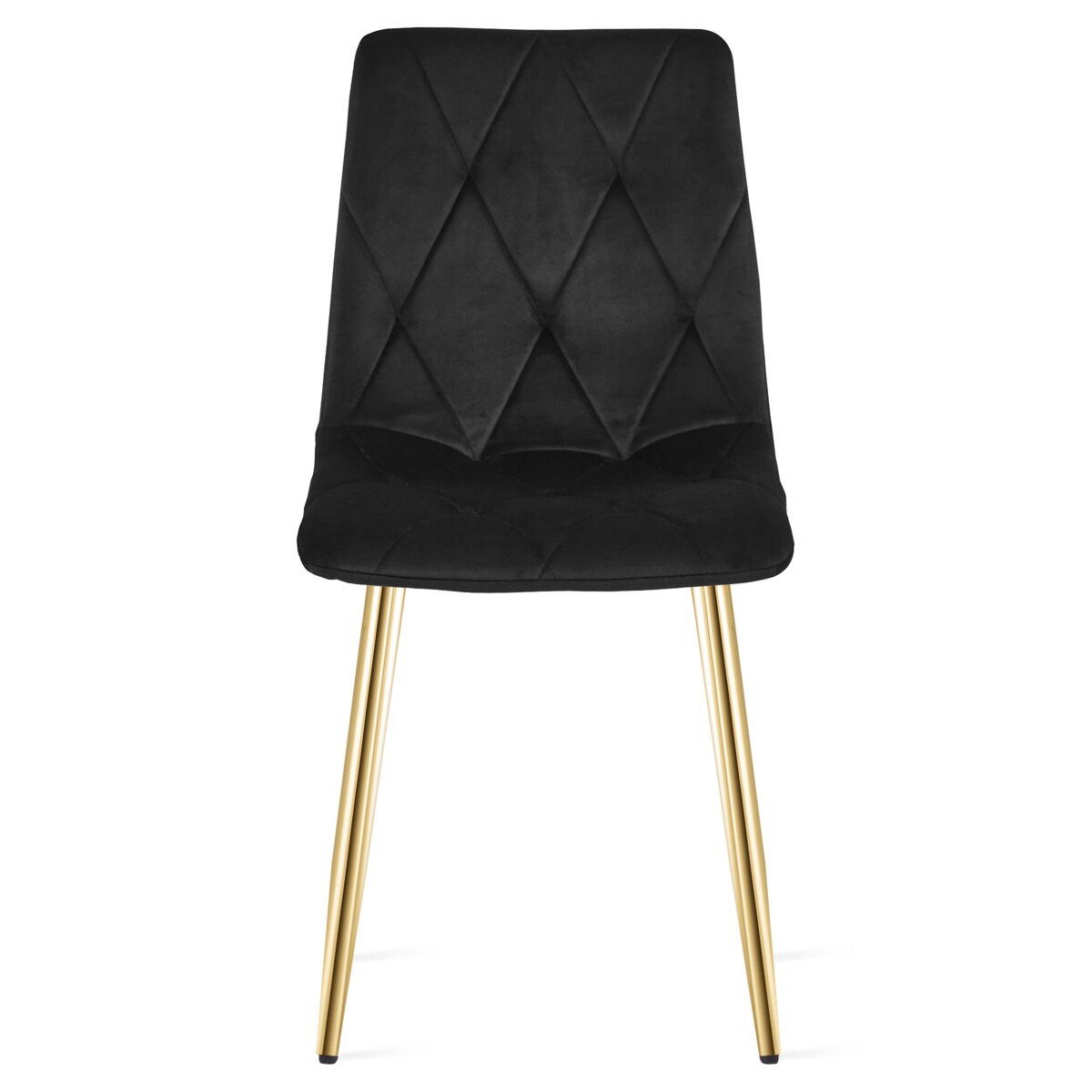 Krzesło Libra aksamitne welurowe - Czarny Aksamit / Nogi Kolor Złoty
