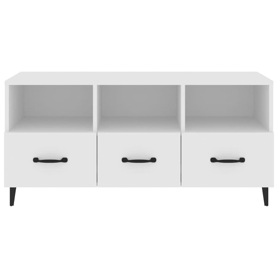 vidaXL Szafka pod TV, biała, 102x35x50 cm, materiał drewnopochodny