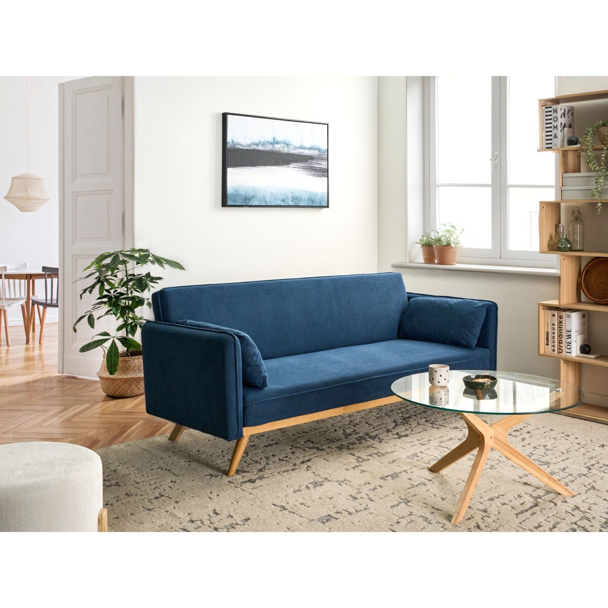 Sofa rozkładana ASAA Niebieski