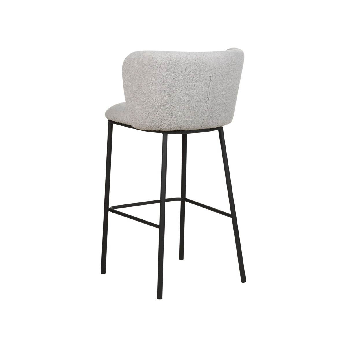 Zestaw 2 krzeseł barowych boucle szary MINA