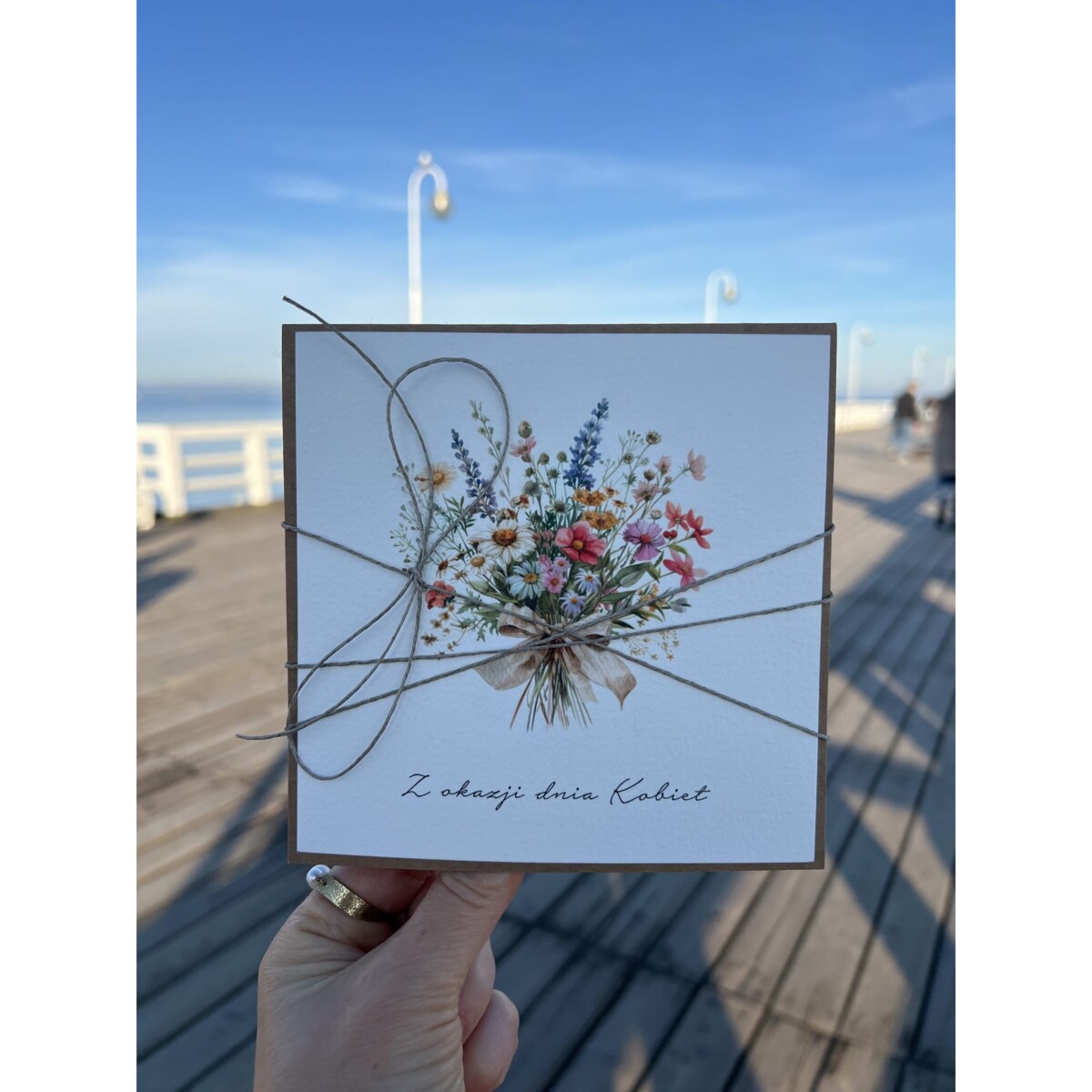 Wyjątkowa kartka - prezent dla kobiety, życzenia na dzień kobiet ręcznie robiona