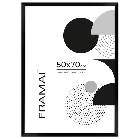 Ramka na zdjęcia 50x70 cm rama MDF czarna ramki do zdjęć plakatów 70x50 cm FRAMAI®