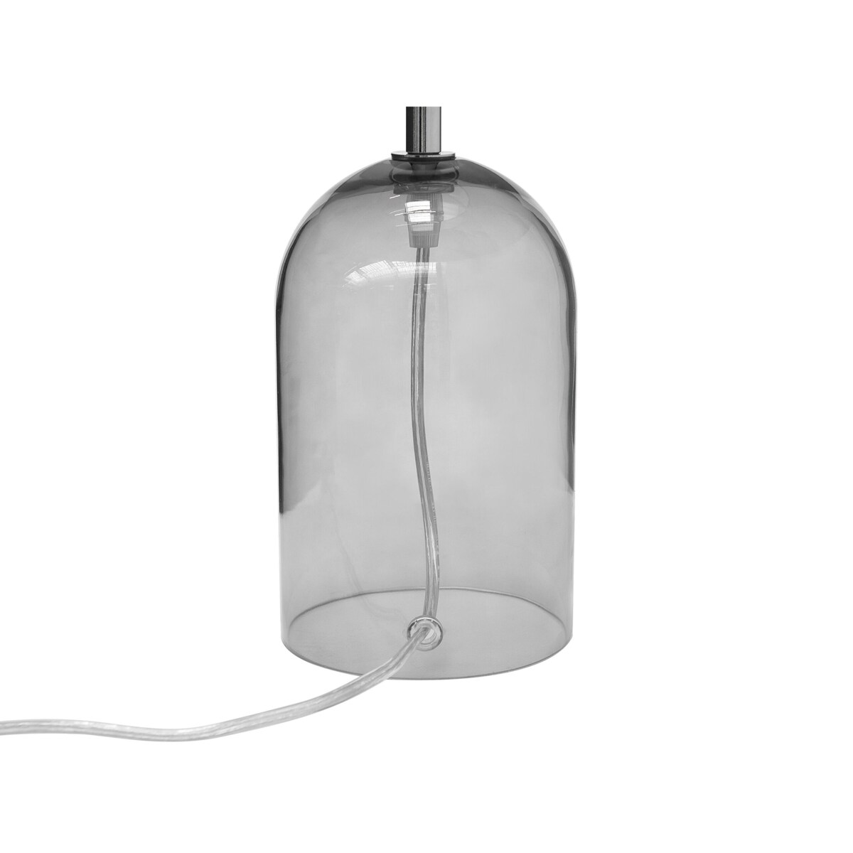 Lampa stołowa szklana szara DEVOLL