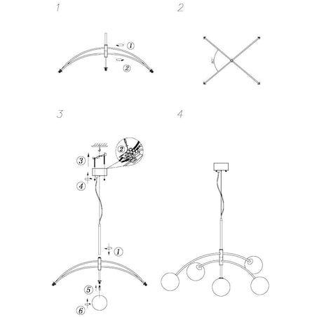 LAMPA wisząca HEAVEN 107559 Markslojd metalowa OPRAWA szklane kule balls zwis stal biały