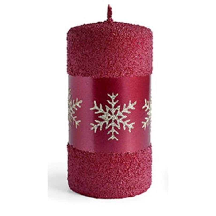 Świeca SNOW QUEEN walec średni 7x14cm parafinowa czerwona