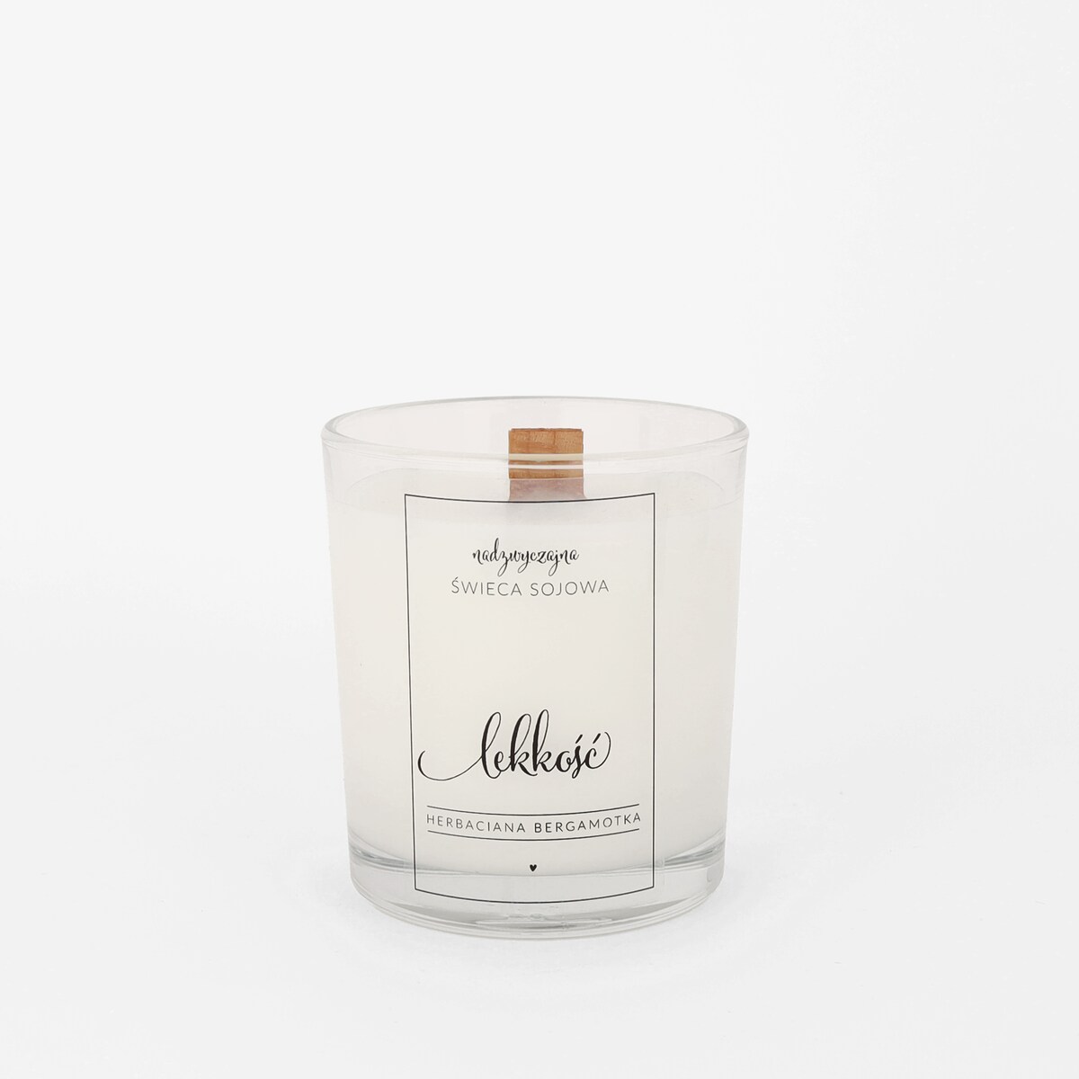 Świeca sojowa w szklance 180 ml - Lekkość HERBACIANA BERGAMOTKA