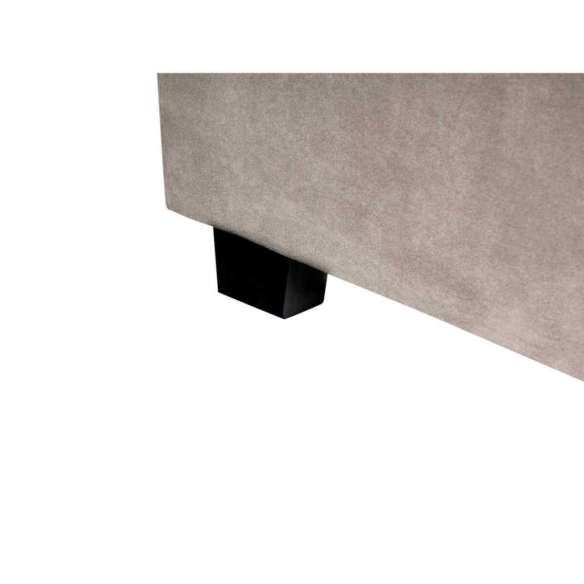 Łóżko wodne Welur VINCENNES 140 x 200 cm Beżowoszary