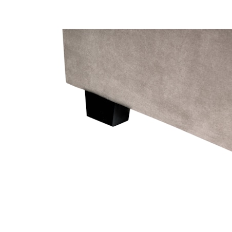 Łóżko wodne Welur VINCENNES 140 x 200 cm Beżowoszary