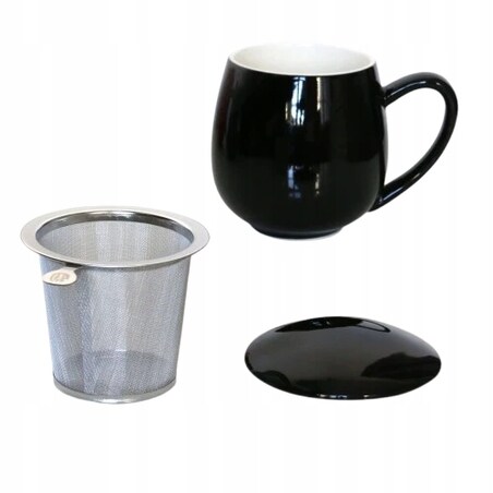 ZESTAW PREZENTOWY UPOMINKOWY BOX PREMIUM NA DZIEŃ DZIADKA HERBATY KAWA KUBEK Z ZAPARZACZEM I POKRYWKĄ CZEKOLADOWE PRZEKĄSKI PREZENT UPOMINEK