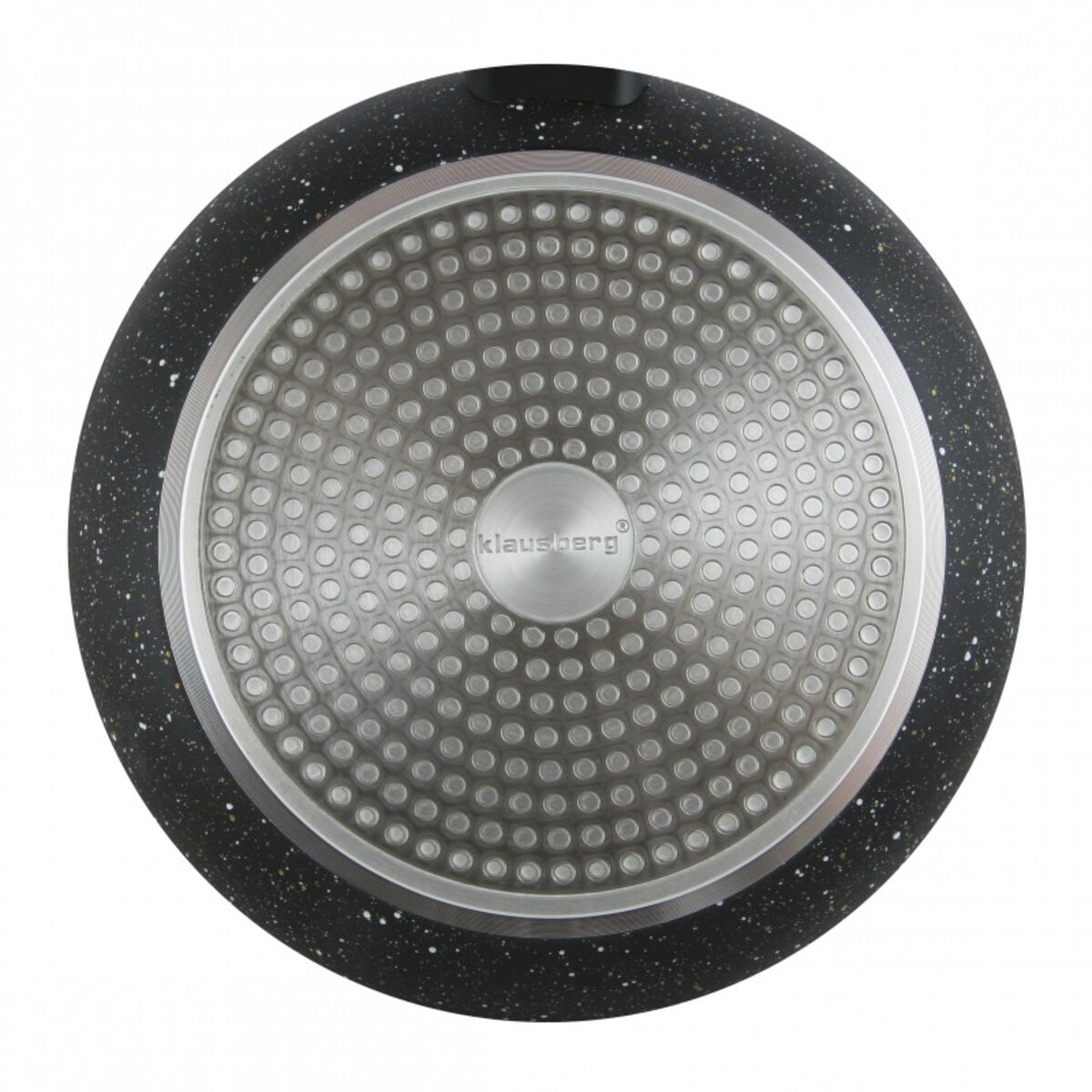 Patelnia granitowa z pokrywką głęboka 24cm indukcja gaz KLAUSBERG Marmo Gold