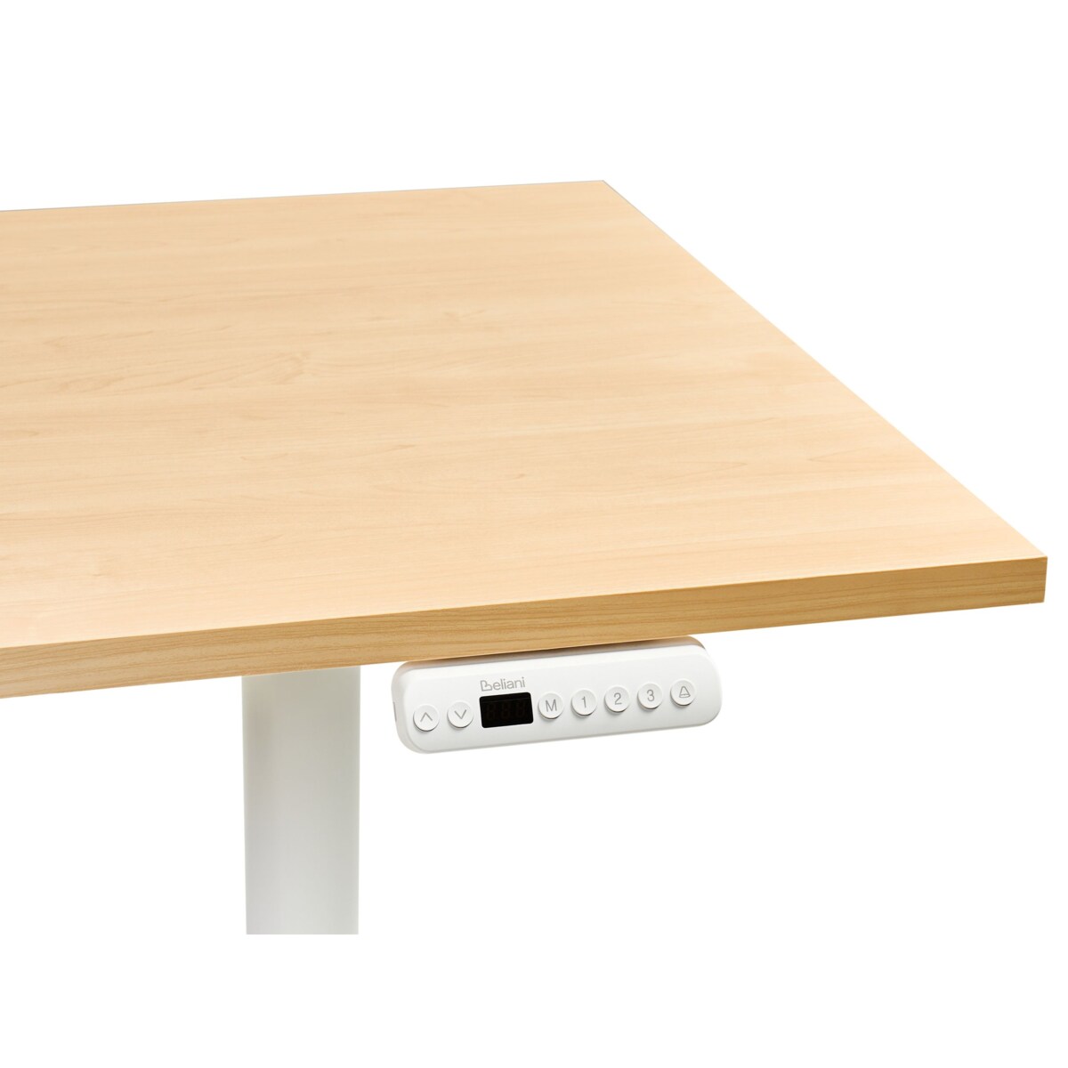 Biurko regulowane elektrycznie DESTINES Jasny brąz/ biały 160 cm 72 cm