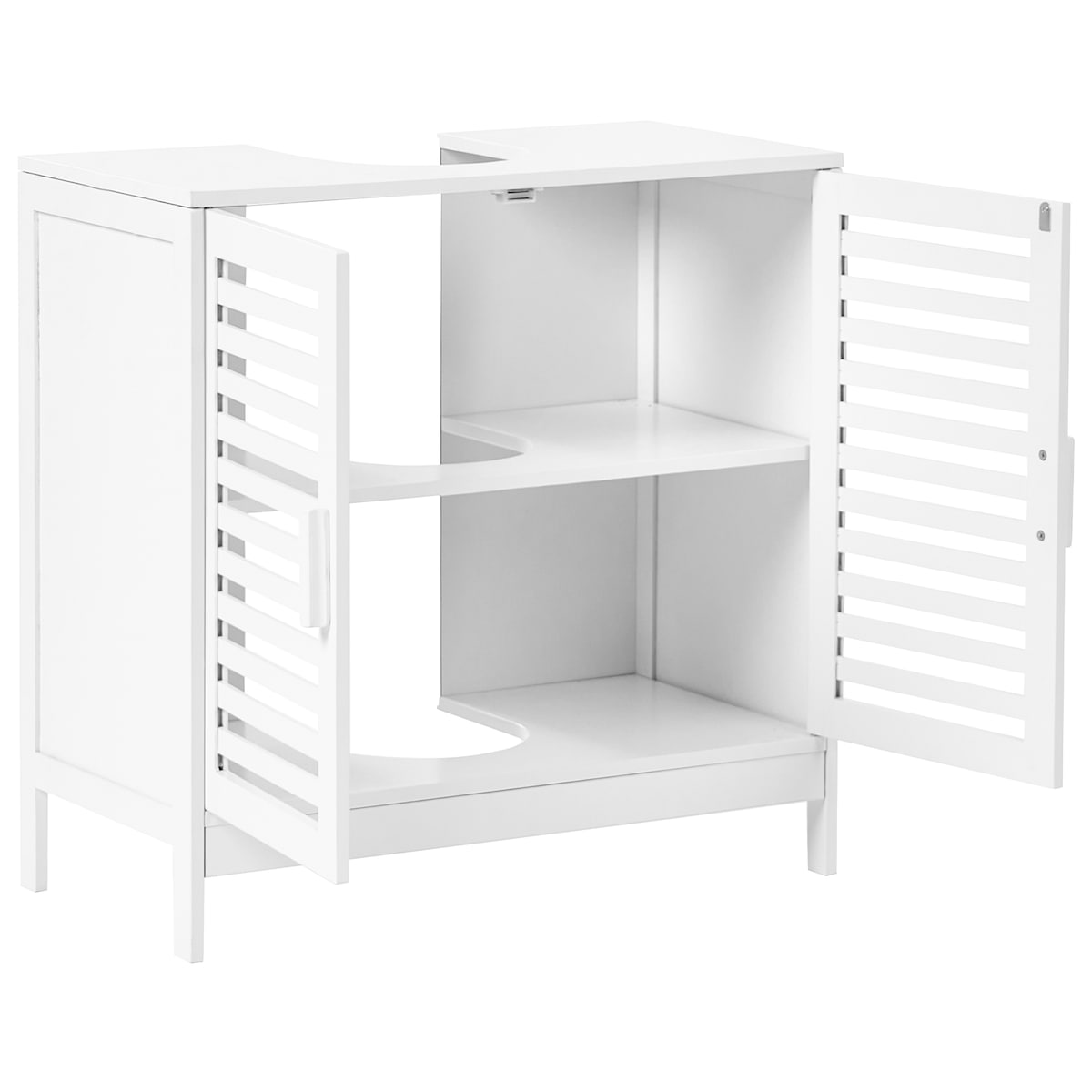 Szafka łazienkowa pod umywalkę MISSOULA Bambus 60 cm Biały