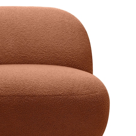 Fotel obrotowy 73x85x85 cm TENNO-3 bouclé miedziany