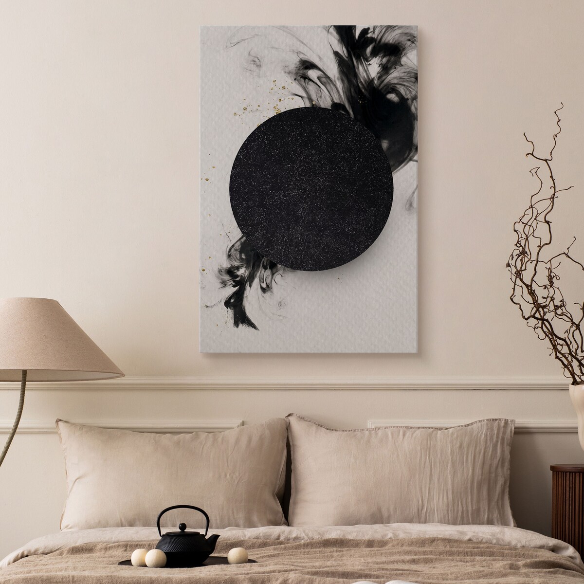 OBRAZ DO SALONU ABSTRAKCJA AKWARELE STYL GLAMOUR MINIMALIZM 80x120cm