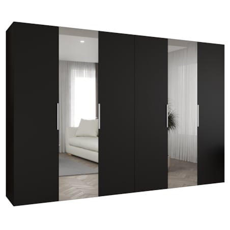 Szafa uchylna otwierana MARBELLA 2 300 wys. 202 cm Czarny + u. Kaszmir