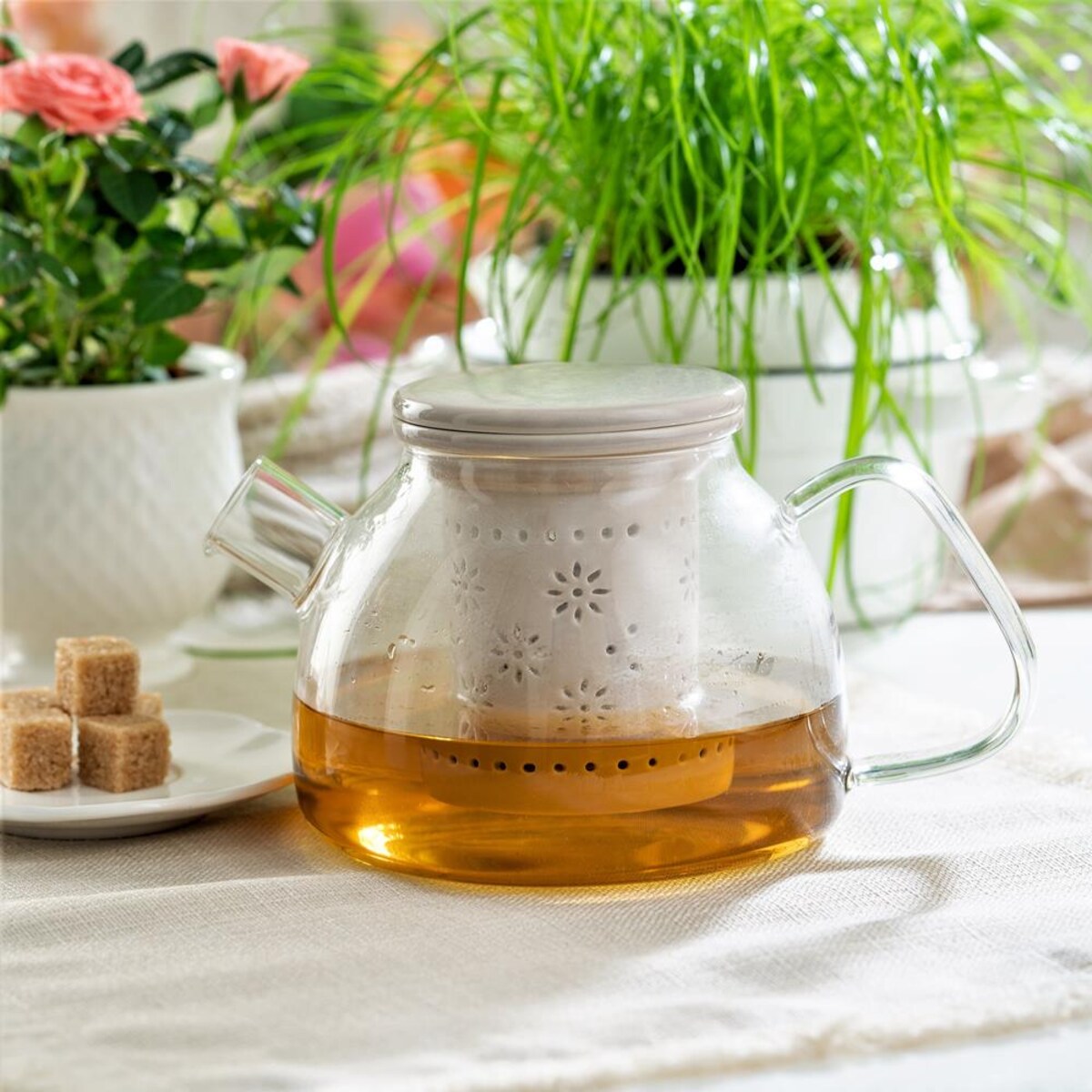 VILLA ITALIA Dzbanek z zaparzaczem szklany 800 ml GRACE