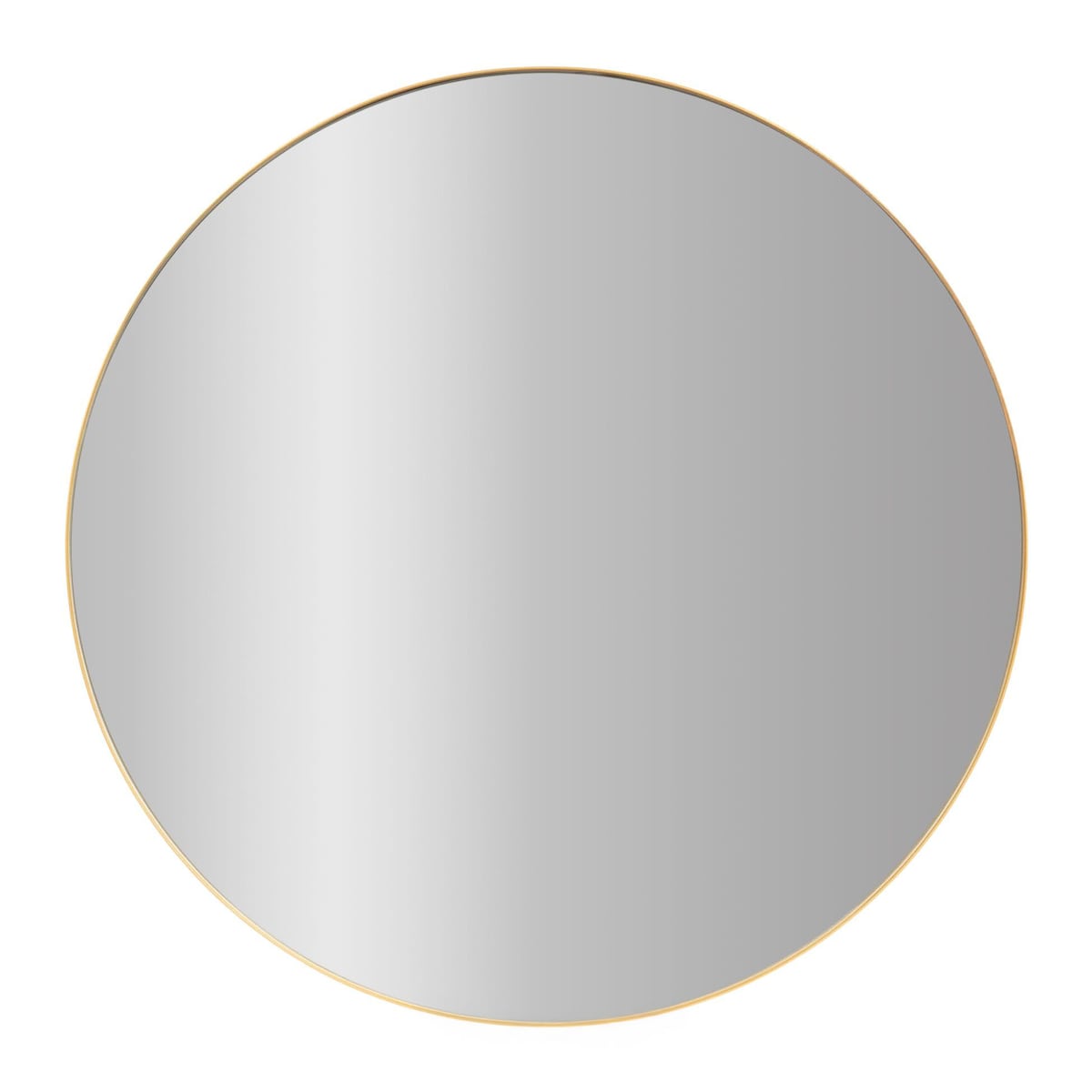 Lustro okrągłe NOOR, metalowa rama, Ø 80 cm, kolor złoty