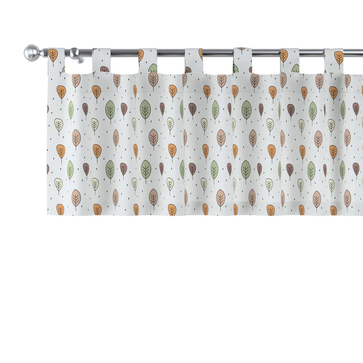 Lambrekin na szelkach 130x40 ecru-brązowy