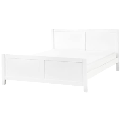 Łóżko Drewno CHAMPAGNAT 180 x 200 cm Biały